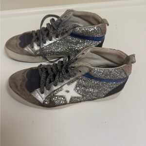 Golden Goose Mid Star Sneakers Silver